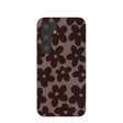 Coque Samsung Galaxy S24 à motif fleurs terreuses marron chocolat