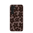 Coque Samsung Galaxy S25+(Plus) à motif fleurs terreuses marron chocolat
