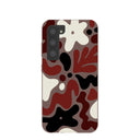 Coque Samsung Galaxy S23 aux courbes terreuses marron chocolat