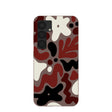Coque Samsung Galaxy S25 aux courbes terreuses marron chocolat