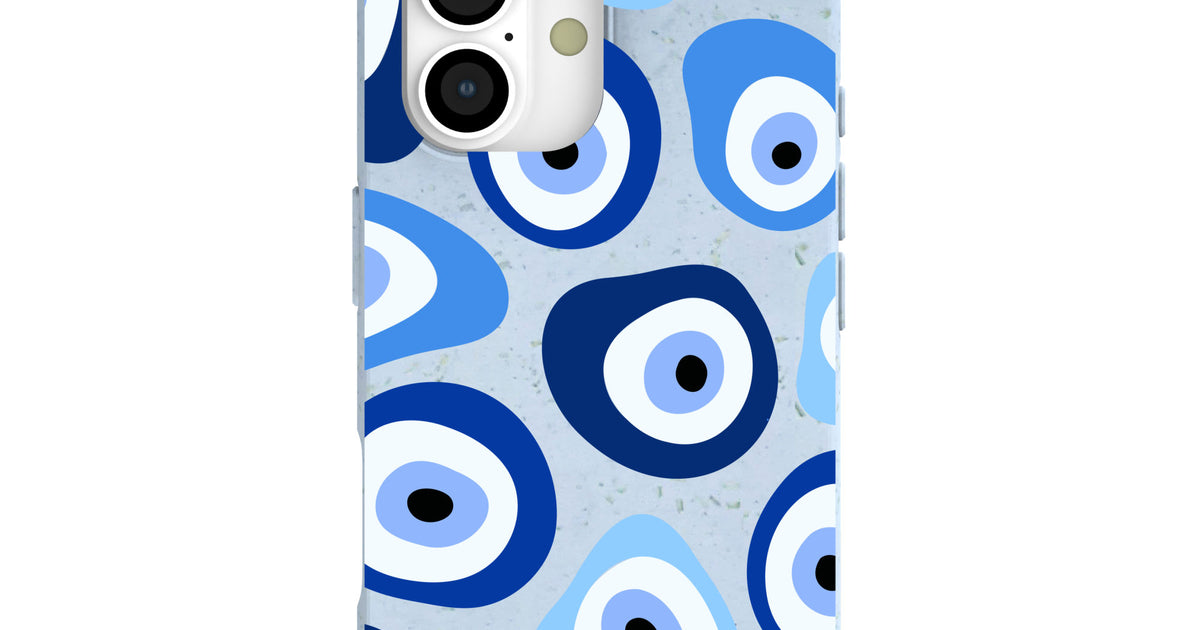 Powder Blue Evil Eye iPhone 17 Case – Pela Case