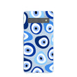 Coque Google Pixel 7a bleu poudre motif mauvais œil