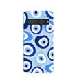 Coque Google Pixel 7 Pro bleu poudre avec motif « Evil Eye »