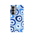 Coque Samsung Galaxy S26 bleu poudré avec œil maléfique
