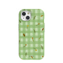 Sage Green Fall Gingham iPhone 15 Case