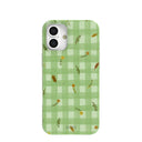 Sage Green Fall Gingham iPhone 16 Plus Case