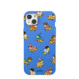 Electric Blue Fancy Frogs iPhone 15 Plus Case