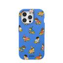 Electric Blue Fancy Frogs iPhone 15 Pro Case