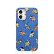 Coque iPhone 16 « Grenouilles fantaisie bleu électrique »
