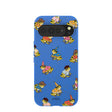 Coque Google Pixel 10 Pro XL à motif de grenouilles fantaisie bleu électrique