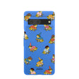 Coque Google Pixel 7 à motif de grenouilles fantaisie bleu électrique