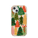 Coque iPhone 15 Seashell Festive Trees