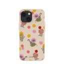 Coque pour iPhone 13 Mini Motif Coquillages et Fleurs
