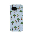 Coque Google Pixel 9a bleu poudré avec motif jardinière