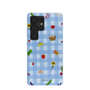Powder Blue Gingham Farmhouse Samsung Galaxy S25 Ultra Case