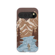 Coque marron chocolat « Gone Fishing » pour Google Pixel 10/10 Pro