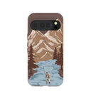 Coque marron chocolat « Gone Fishing » pour Google Pixel 10/10 Pro