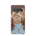 Coque Google Pixel 7 Pro « Gone Fishing » marron chocolat