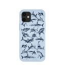 Coque pour iPhone 12 Mini bleu poudre Great White 
