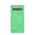 Coque Google Pixel 7a vert sauge à motifs Green Fields