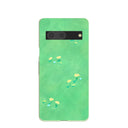 Coque Google Pixel 7 vert sauge à motifs Green Fields