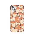 Chocolate Brown Happy Hamsters iPhone 15 Plus Case