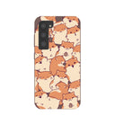 Chocolate Brown Happy Hamsters Samsung Galaxy S23 Case