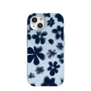 Coque iPhone 15 à motif marguerites bleu poudré
