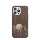 Coque Hidden Cabin marron chocolat pour iPhone 14 Pro Max