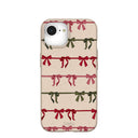 Coque iPhone 16e/17e à motifs coquillages et nœuds de Noël