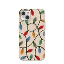 Coque pour iPhone 14 Plus avec lumières de Noël en coquillage
