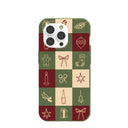 Forest Floor Holiday Squares iPhone 14 Pro Case