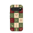 Coque Google Pixel 10/10 Pro Motif carrés de Noël sur le sol forestier