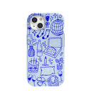 Powder Blue Home for Midnight iPhone 15 Case