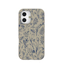 Coque pour iPhone 16 London Fog Indigo Bouquet