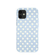 Coque iPhone 12 Mini à pois bleu poudre indigo