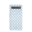 Coque Google Pixel 6a à pois bleu poudre indigo