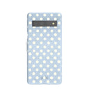 Coque Google Pixel 7a à pois bleu poudre indigo