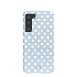 Coque Samsung Galaxy S23+(Plus) à pois bleu poudre indigo