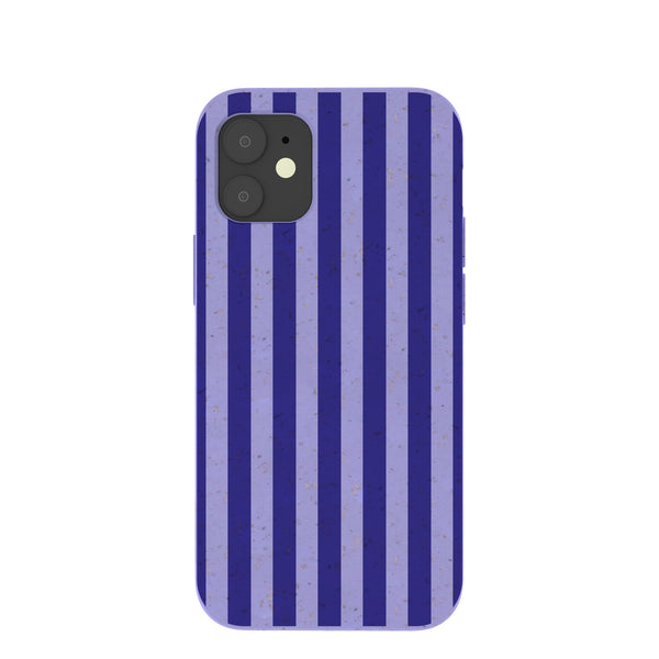 iPhone12mini ラベンダー Lavender Indigo Stripes iPhone 12 Mini Case – Pela Case