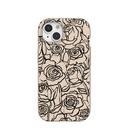 Seashell Inked Blooms iPhone 15 Case
