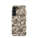 Coque Samsung Galaxy S22 à motif coquillages et fleurs encrées