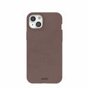 Coque iPhone 14 Plus marron chocolat