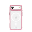 Coque transparente pour iPhone Air avec motif pétale rose (MagSafe inclus)