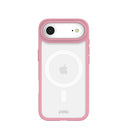 Coque transparente pour iPhone Air avec motif pétale rose (MagSafe inclus)