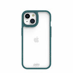 Clear iPhone 15 Case with Green Ridge