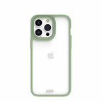 Clear iPhone 15 Pro Max Case with Sage Green Ridge
