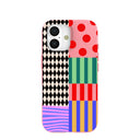 Coque iPhone 17 rose chewing-gum avec jonglerie de couleurs