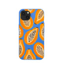 Electric Blue Juicy Papayas iPhone 13 Case