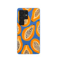 Coque Samsung Galaxy S25 Ultra bleu électrique à motif papayes juteuses